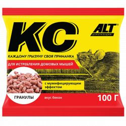 Средство от домовых мышей Варат гранулы вкус-бекон пакет 100 гр., крупный план