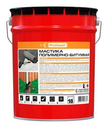 Мастика полимерно-битумная Profimast 21,5 л, крупный план