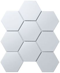 Мозаика Staro Крhex Big белый 25,6X29,5 см 1 шт., крупный план