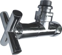 Вентиль угловой сталь Арго 3/4" х 1/2 ", крупный план