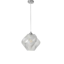 Подвес Moderni E27 1х60W 220V Tide металл/стекло хром/прозрачный, фото