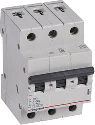 Автоматический выключатель Legrand RX3 3Р С25А 4,5кА, изображение
