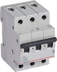Автоматический выключатель Legrand RX3 3Р С20А 4,5кА, вид