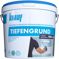 Грунтовка глубокого проникновения KNAUF Тифенгрунд белый 10 кг, крупный план