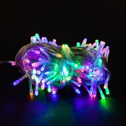 Гирлянда внешняя нить  SH LIGHTS 120 LED многоцветный 12 м, фотография