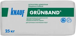 Штукатурка цементная KNAUF GRUNBAND серая 25 кг, вид