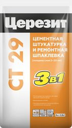 Штукатурка финишная цементная Церезит СТ29 серая 5 кг, изображение