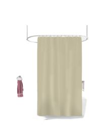 Штора для ванн PEVA GX005-BE,180х200, бежевый, изображение