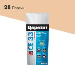 Затирка для швов цементная Церезит СЕ 33 Comfort персик 2 кг, вид