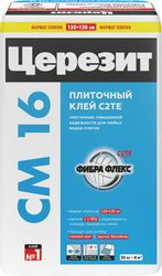Плиточный клей цементный Церезит CM16 25 кг, крупный план