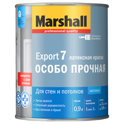 Краска Masterline by Marshall Export 7 матовая латексная BW 0,9 л, фото