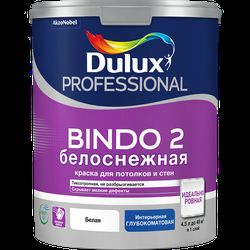 Краска интерьерная Dulux Bindo 2 глубокоматовая белоснежная 4,5 л, фото