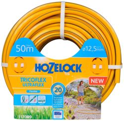 Шланг для полива HOZELOCK Tricoflex Ultraflex 1/2 дюйма 50 м, крупный план