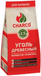 Уголь древесный для барбекю CHARCO, 2,5кг, крупный план