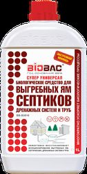 Средство биологическое супер универсал для выгребных ям, септических, дренажных систем и труб BB-SU010 1 л, детальное фото