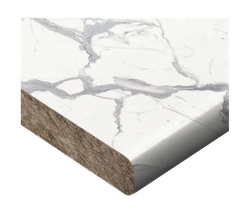 Столешница ULTRADECOR 3050x600х38 мм мрамор белый ЛДСП, картинка