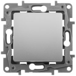 Переключатель 1-клавишный Legrand Etika 672409 алюминий, картинка