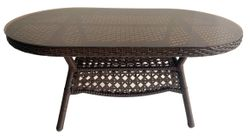 Стол садовый Malta 160см, искусственный ротанг, dark brown, вид