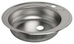 Мойка врезная ЮКИНОКС Round D490 ECO сталь 49х49х14 см, картинка