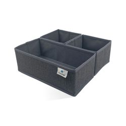 Органайзер для хранения набор 3 шт графит 28x14x10, картинка