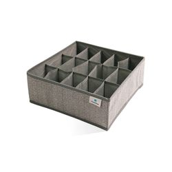 Органайзер для хранения белья серый 15 секций 30x30x11, картинка