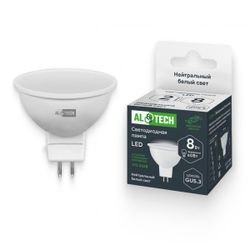 Лампочка светодиодная ALTECH LED 8Вт 4000К 720Лм MR16 GU5.3, картинка