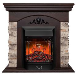 Каминокомплект ROCKWOOD STD NT-F316 + Majestic LUX BL, изображение