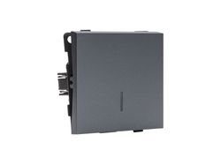 Выключатель одноклавишный ALTECH ENCORE 1SIG графит, фотография