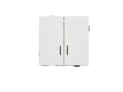 Выключатель двухклавишный ALTECH ENCORE 2SIW белый, фотография