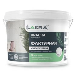 Краска фактурная лакра Белый 18 кг, картинка