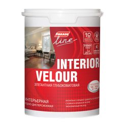 Краска Parade Interior Velour латексная глубокоматовая, база C, 0,9 Л, детальное фото