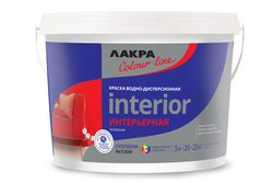Краска Лакра ColorLine интерьерная латексная база А 3кг, детальное фото