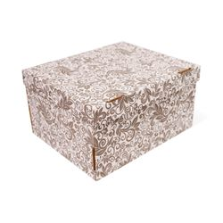 Коробка для хранения винтажный узор 320х260х170, крупный план