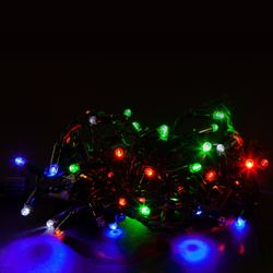 Гирлянда универсальная бахрома SYSTEM PROF 50 LED многоцветный,белый 3 м, крупный план