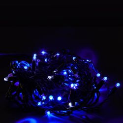 Гирлянда универсальная бахрома SYSTEM PROF 50 LED синий,белый 3 м, вид