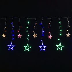 Гирлянда внутренняя занавес SH LIGHTS 138 LED многоцветный 2 м, картинка