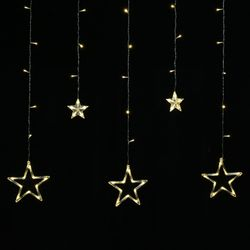 Гирлянда внутренняя занавес SH LIGHTS 138 LED белый 2 м, крупный план