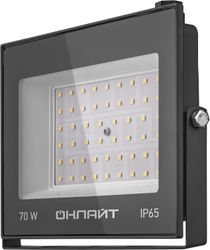 Прожектор LED 70 Вт 6000 К IP65 черный 20х18х2,7 см, вид