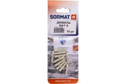Дюбель распорный SORMAT NAT 5x25 мм нейлон 10 шт, крупный план