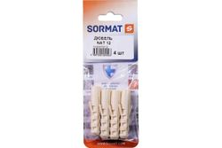 Дюбель распорный SORMAT NAT 12x60 мм нейлон 4 шт, детальное фото