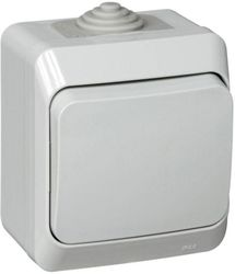 Выключатель 1-клавишный Schneider Electric ETUDE BA10-041C серый, вид
