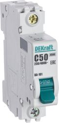Автоматический выключатель DEKRAFT 1P C50 А 4500 А, фотография