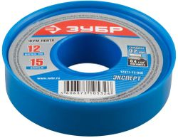 Лента сантехническая ЗУБР 0,40 г/см3 0,2х12 мм 15 м, изображение