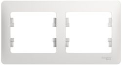 Рамка 2 поста Schneider Electric GLOSSА GSL000102 белый, картинка