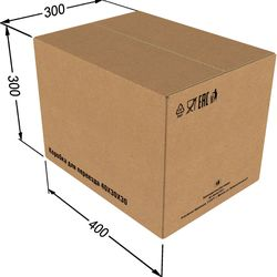 Коробка картонная 40х30х30 см, крупный план
