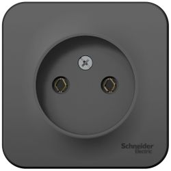 Розетка электрическая 1 пост Schneider Electric BLANCA антрацит, фотография