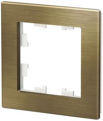 Рамка 1 пост Schneider Electric Atlas Design латунь, вид