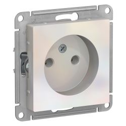 Розетка электрическая 1 пост Systeme Electric Atlas Design жемчуг, картинка