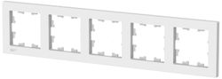 Рамка 5 постов Schneider Electric Atlas Design белый, фотография