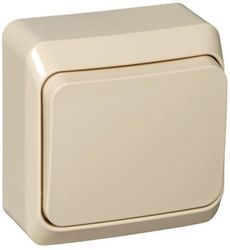 Переключатель 1-клавишный Schneider Electric ETUDE BA10-004K кремовый, фотография